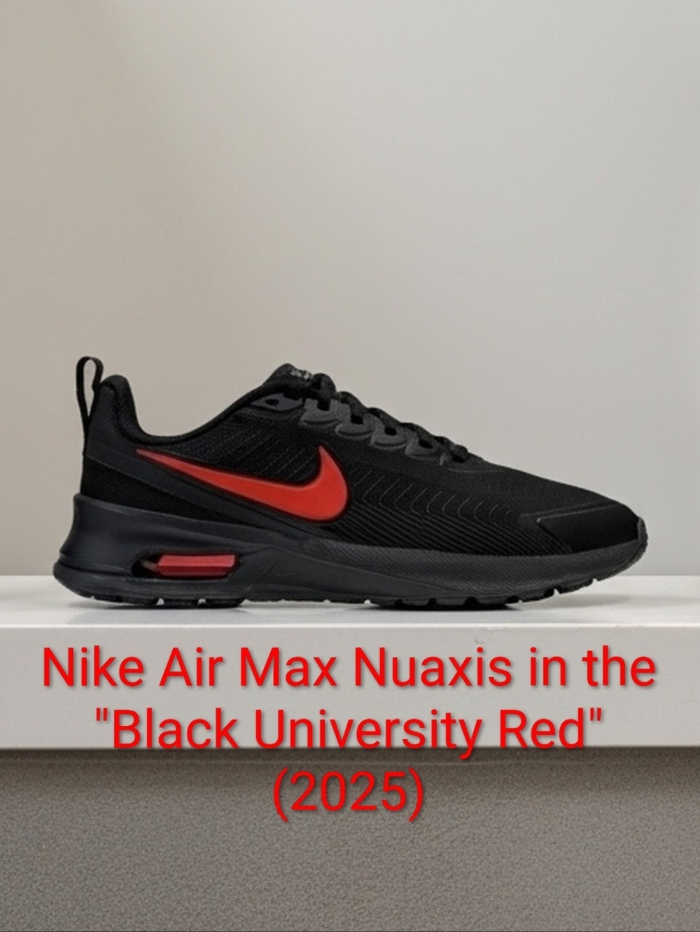 Nike Air Max Nuaxis in the "Black University Red" Mens 10 Womens 11.5 NWT & BOX